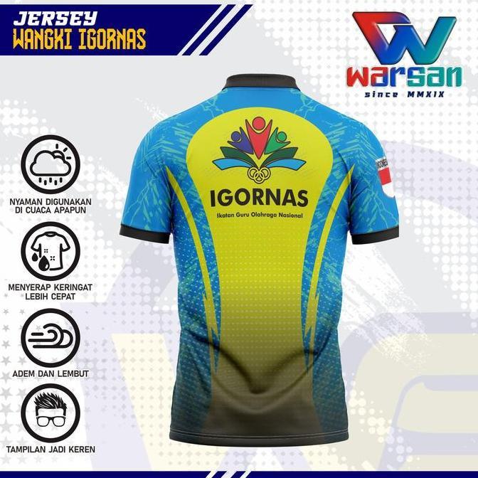 Sport- New- Seragam Olahraga Igornas / Setelan Igornas / Jersey Wangki Igornas Set / Kaos Polo Guru 