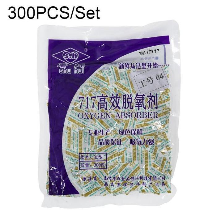 300PCS/SET Makanan Oxygen Absorber Basah Kering/Silica Gel Natural Desiccant Pengawet Kue Daging Bua