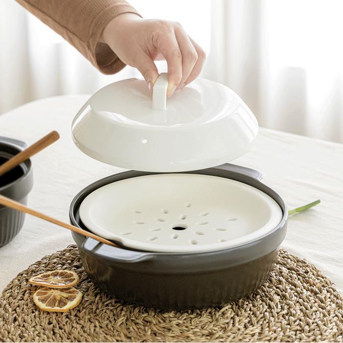 Saint James Tukbaegi Steam Stone Cook Bowl Kukus Steamer Zencook
