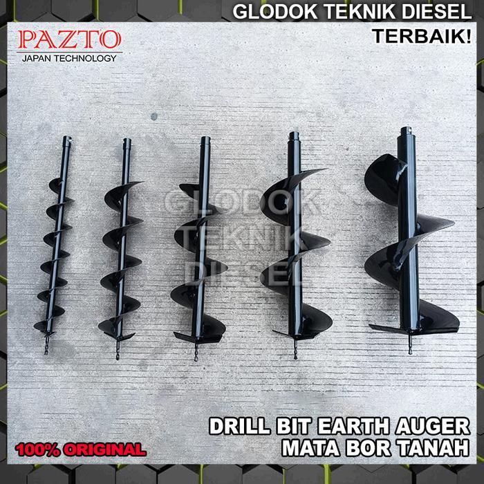 Pazto Mata Bor Tanah Earth Auger Drill Bit 300 250 200 150 100 MM ORI