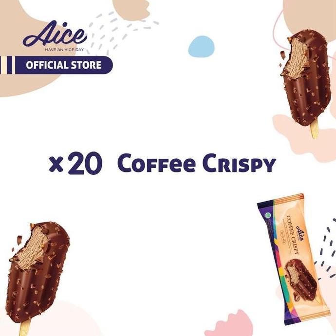 Tino- Paket Aice Ice Cream Coffee Crispy Es Krim (Isi 20 Pcs) Eskrim Kopi