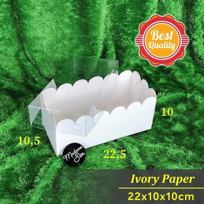 Savenew- Box Mika Putih - Dos Kue Kering Laminasi - Kotak Dessert X10X10
