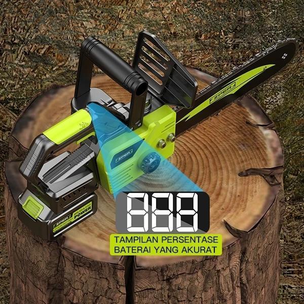 CODZPER Cordless Chainsaw Gergaji Mesin Lithium Gergaji Rantai Elektrik Portable Genggam Lithium ZP0