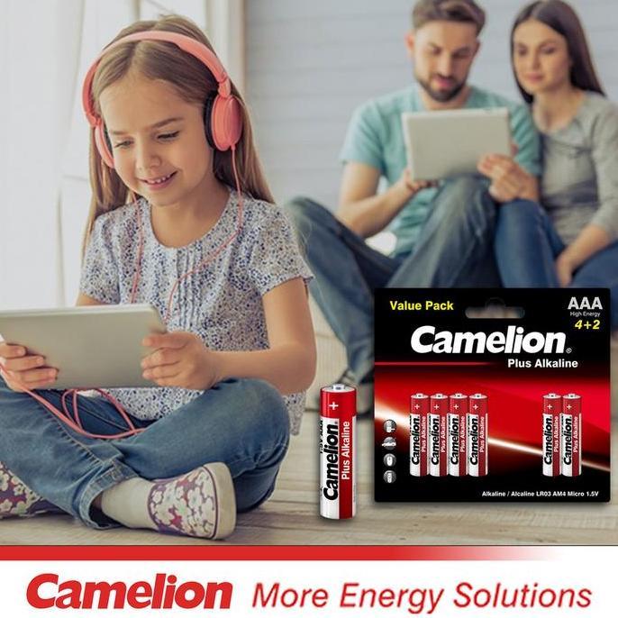 Closeup- Camelion Baterai Alkaline Aaa 4 + | Baterai Alkaline A3 Isi 6