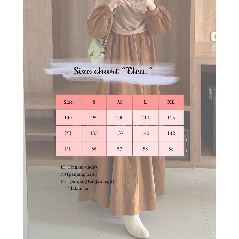 FAST DELIVERY Elea dress miana.daily/gamis linen crinkle
