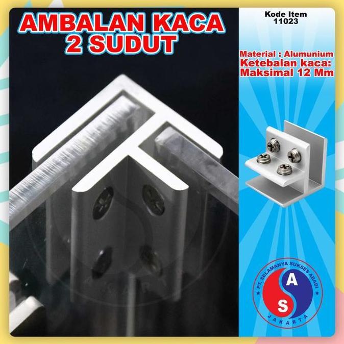 Tools- Ambalan Bracket Penjepit Kaca L Siku Penjepit Kaca Jepit Kaca 2 Sudut