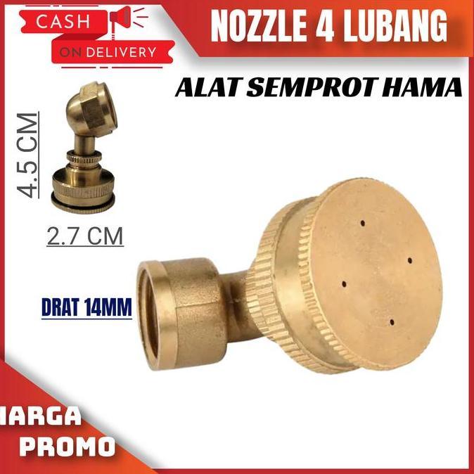 Dreamlict- Nozzle / Spuyer / Nozle Sprayer Elektrik / Knapsak Lubang 4 Kuningan