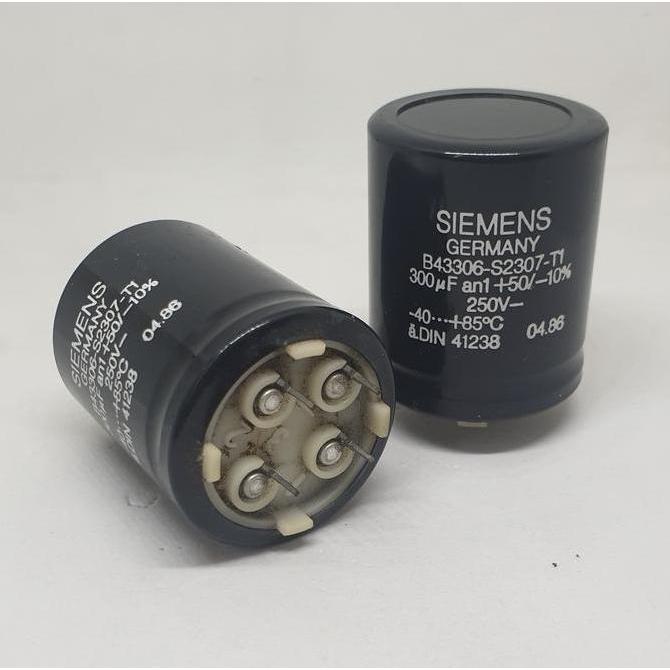 ELCO CAPACITOR 300UF 250V SIEMENS ORIGINAL JERMAN PROMO
