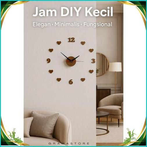 Bisa Cod Shenar Jam Dinding Tempel Diy Kecil / Jam Angka Huruf  / Jam Kecil Tempel Tembok, Shenarcor