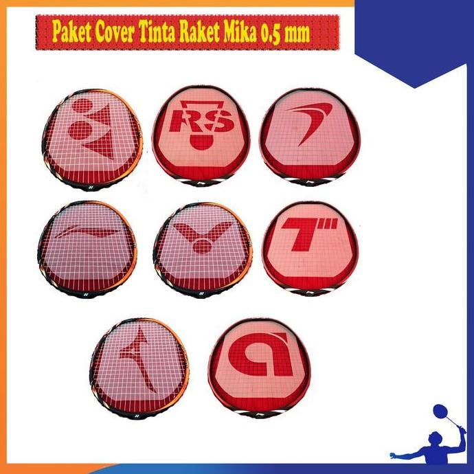 BADMINTON COVER STENCIL CARD LOGO RAKET CETAKAN SENAR RAKET