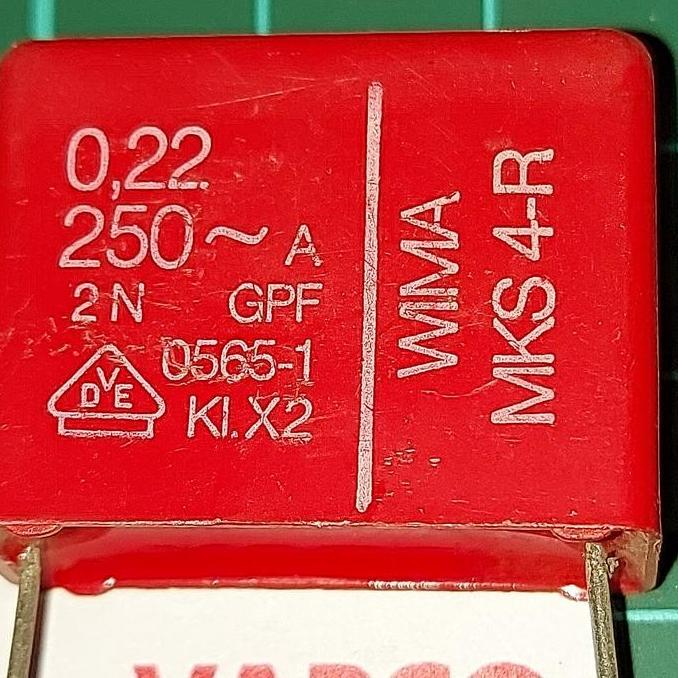 CAPACITOR 0.22UF/ 220N 250V WIMA MKS-4 TERMURAH
