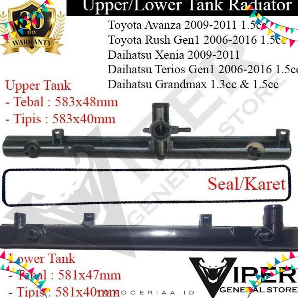 Terlaris Upper Tank Radiator Toyota Avanza 2009-2011 1.5Cc Gran Max Tebal (5057)