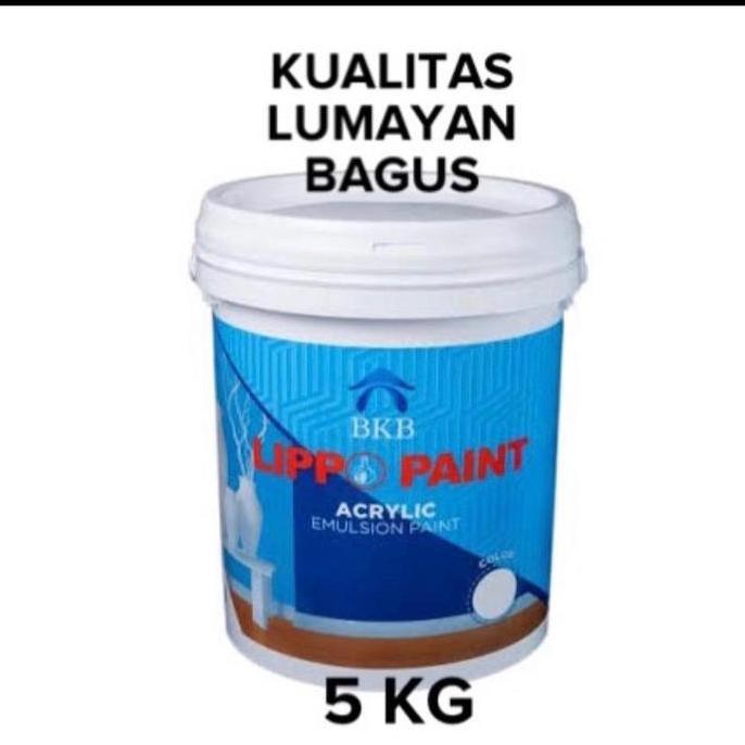 NEW CAT TEMBOK LIPPO PAINT PUTIH HITAM WARNA WARNI 5KG 5 KG MURAH BAGUS