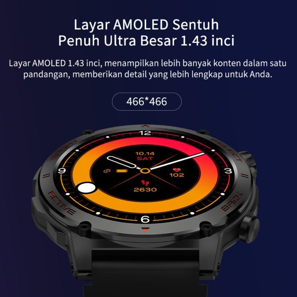 Best Deals Morein Plus Gt1 Smartwatch - 1.43'' Amoled | Tahan Air Ip68 | Baterai Tahan Lama | 123 Mo