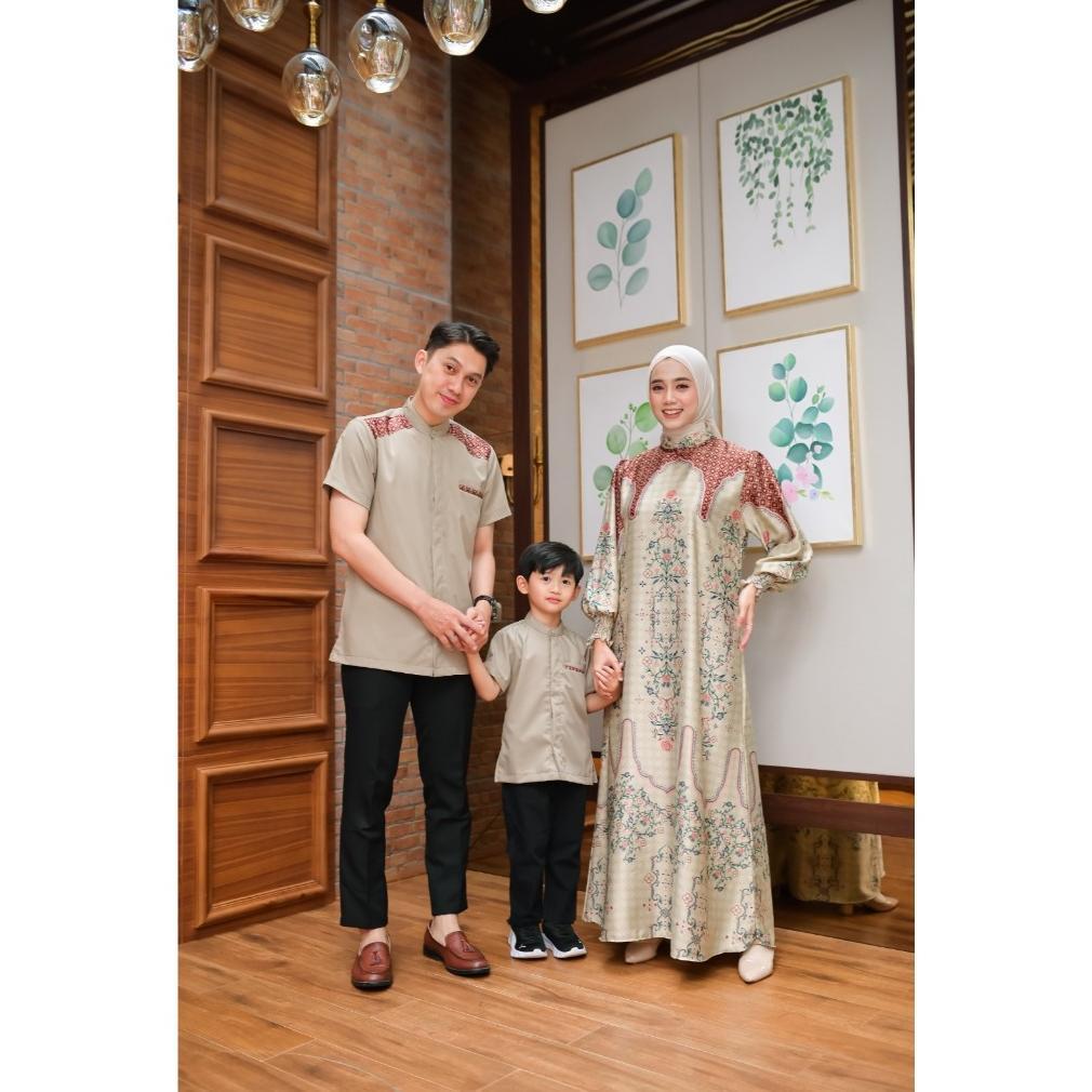 READY STOCK Pamungkas Collection Sarimbit Adiva & Adnan Gamis Bahan Mirabela Silk Kemeja Bahan Toyob