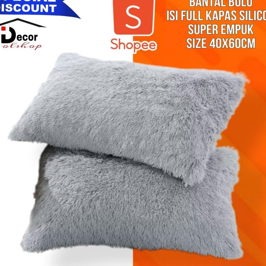 Bantal Bulu Empuk Silikon 60X40Cm Lembut