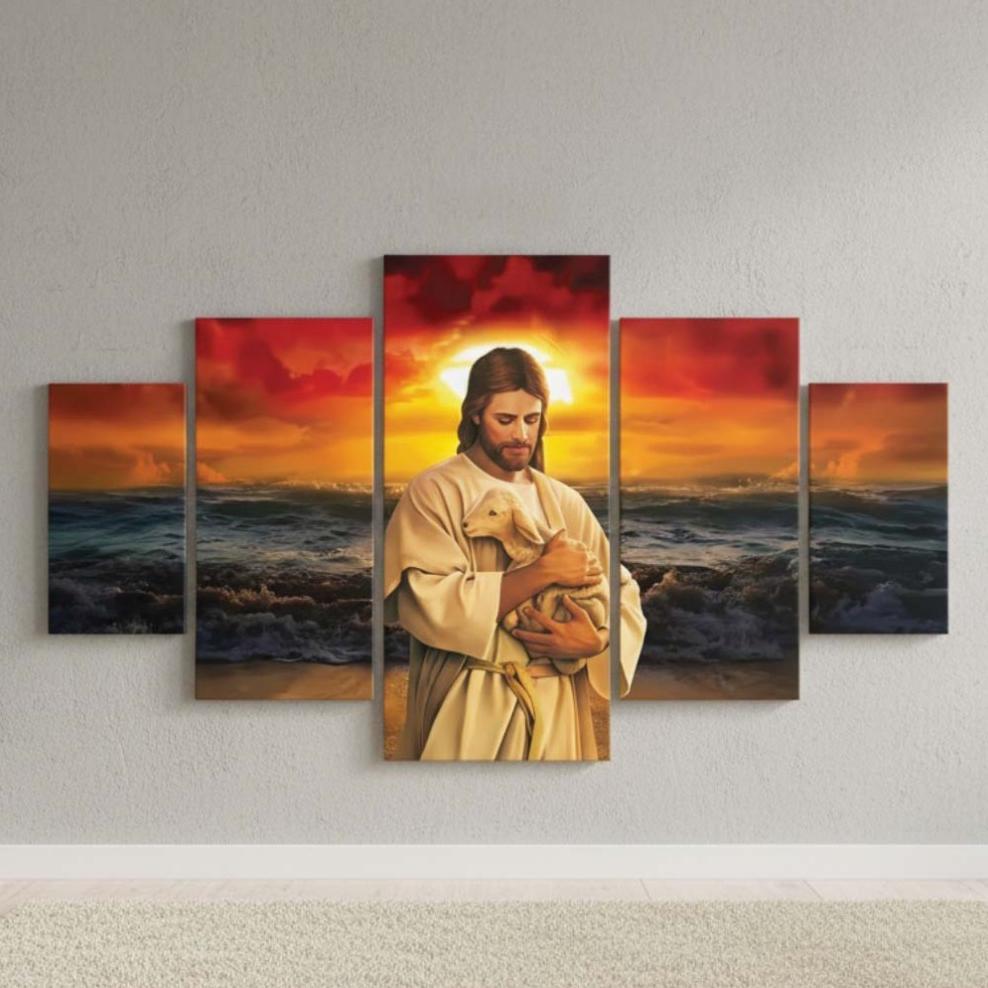 Hiasan Dinding Yesus - Poster Yesus - Dekorasi Dinding Ruang Tamu Aesthetic Besar Rohani