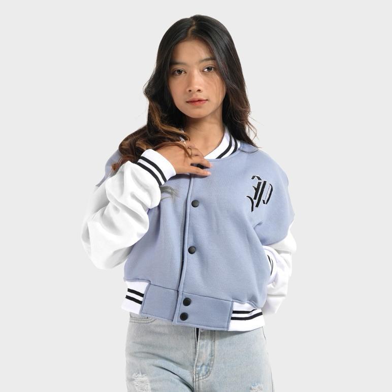 NEW PHOMPPHIESS Jacket Varsity Crop Oversize Jaket Baseball Crop
