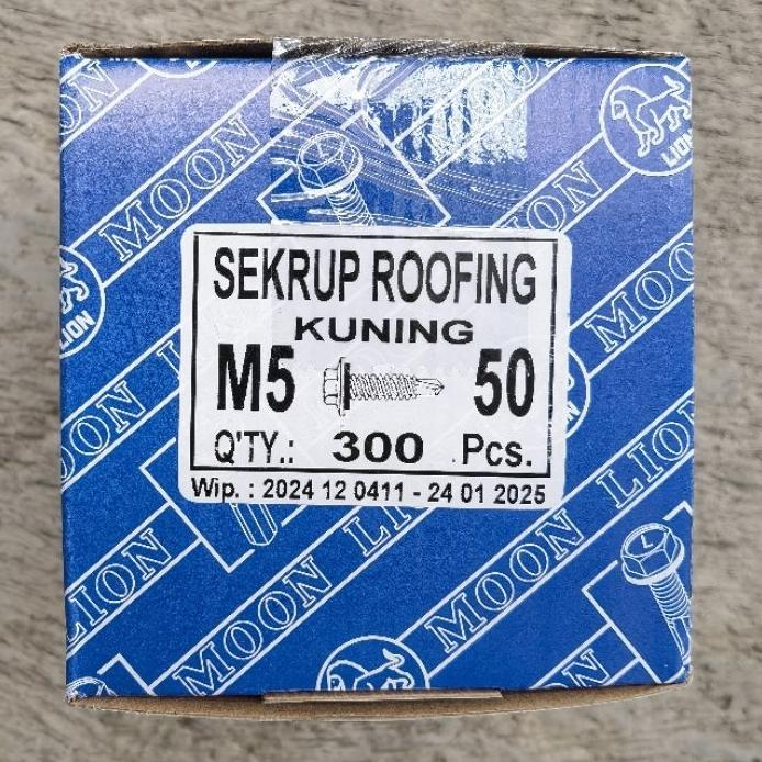 Sekrup Roofing Kuning Moon Lion 5, 7, 10 Cm