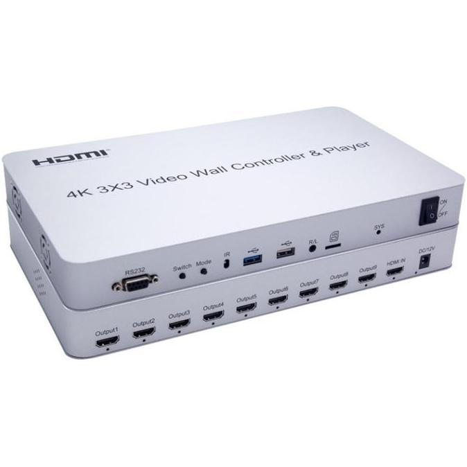 HDMI 4K 3x3 VIDEO WALL CONTROLLER & PLAYER
