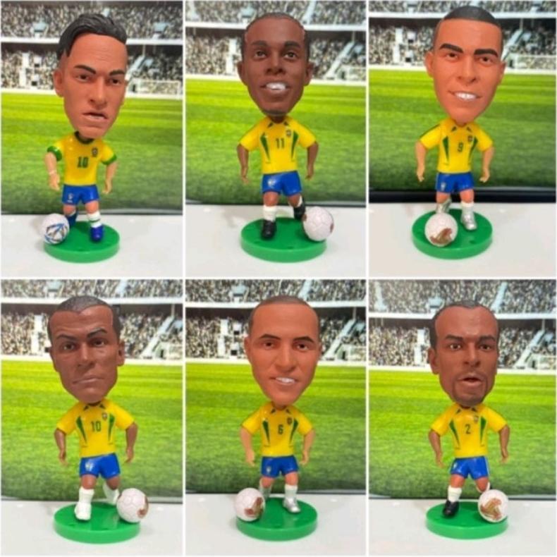 Figure Miniatur Pemain Bola Brazil Brasil / Mini Figure Soccerwe Kodoto Brazil Neymar Ronaldinho Rob