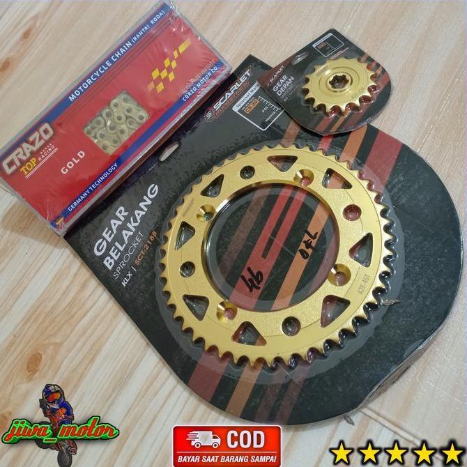 gear set klx 150 scarlet 1 paket