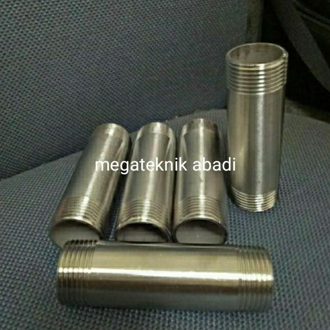 pipa neple 2,5 inch stainless 304 pipa nepel 2,5 inch 10cm