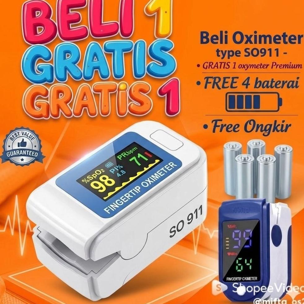 Termurah Buy 1 get 1 Oximeter SO911 A2 Lk88 u putih hitam OXYMETER saturasi oksen darah