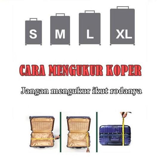 Mediatech Sarung Koper Pelindung Koper Warna Polos Luggage Cover 481001 Fleksibel dengan Lubang Hand