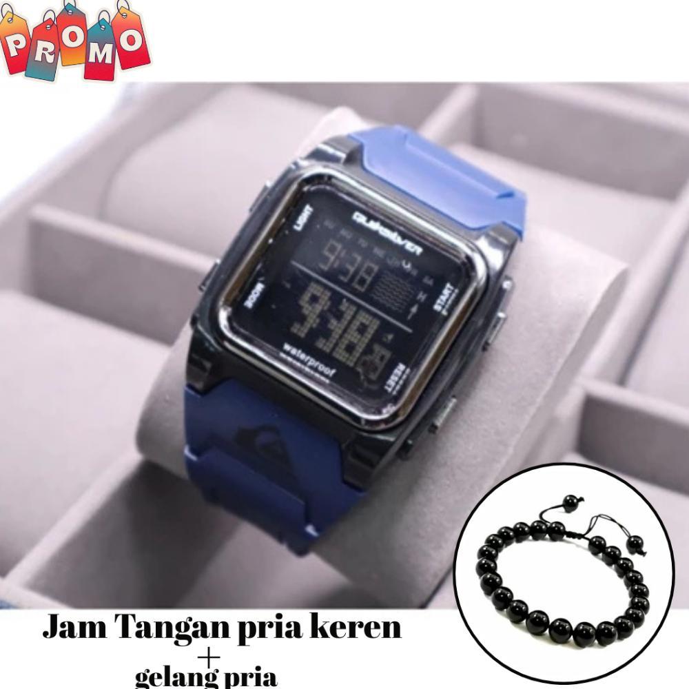 paket hemat termurah di shopee - jam tangan pria quicksilver/ 511 digital sergi strap rubber  + gela