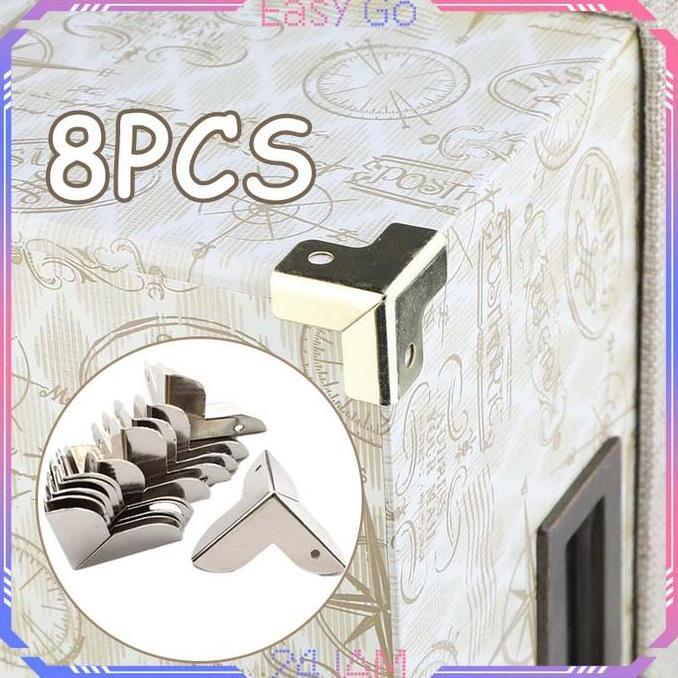 Isi 8pcs Siku Corner Hardcase L Box Siku L Stainless Siku L Hardcase Siku Box Pojok Dengan Sekrup