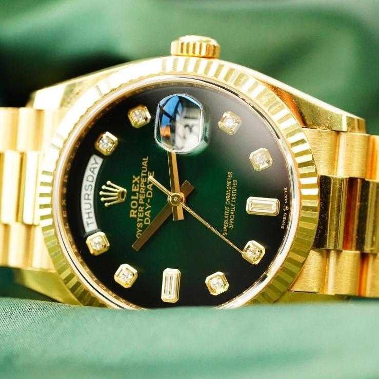 fast delivery [100% ori baru rolex watch] 100% original jam tangan rolex pria day-date series m12823