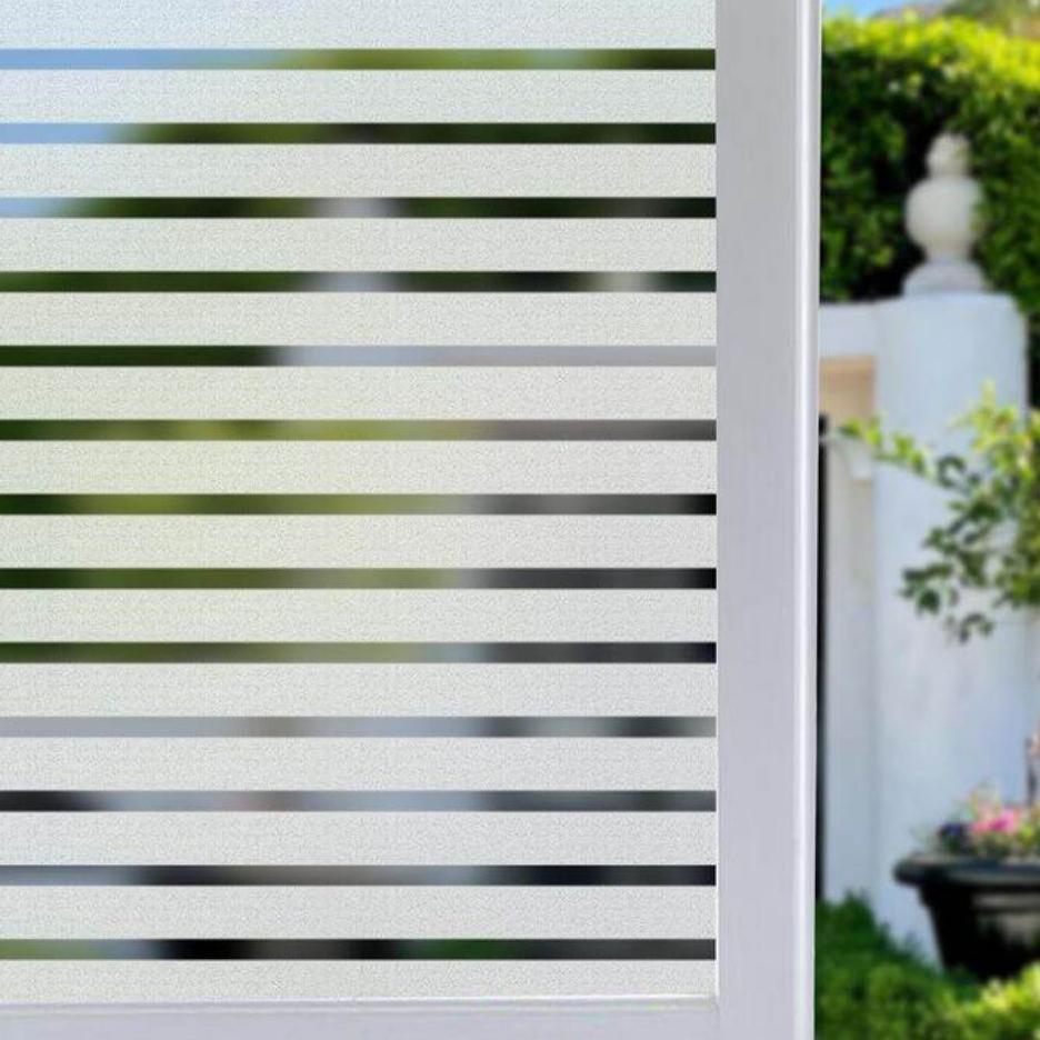 Sticker Kaca Sandblast Motif Garis / Sticker Kaca Jendela Dll