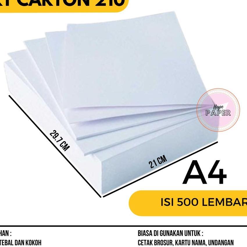 Kertas Art Carton 210 Gsm A4 Isi 500 Lembar / Art Carton 210 Gsm A4 / Art Carton A4