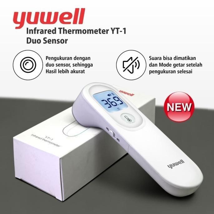 Termometer Yuwell Yt 1 . Thermogun . Alat Pengukur Suhu Dahi Tangan Non Kontak. Thermometer