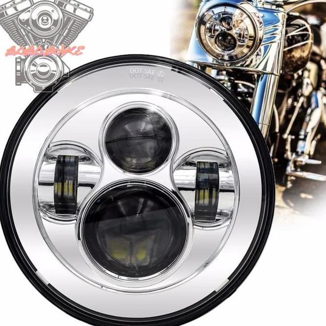 Daymaker 7 inch Chrome Harley dan Rubicon