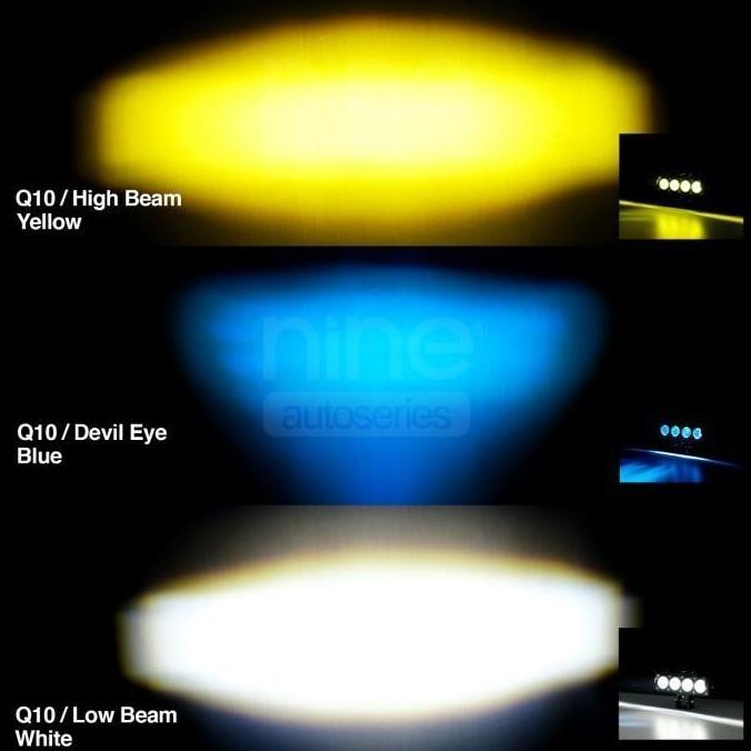 T-Lampu LED Tembak Sorot LUMINOS Q10 Projektor Laser 3Warna 50W + Devil Eyes