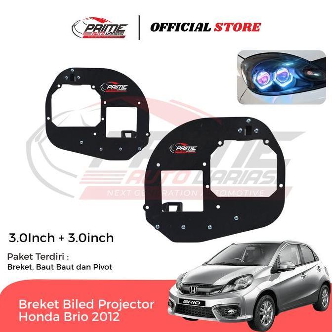 Bracket Retrofit Double BILED Projector 3inch untuk Super Brio Old 2012 Tebal 2mm