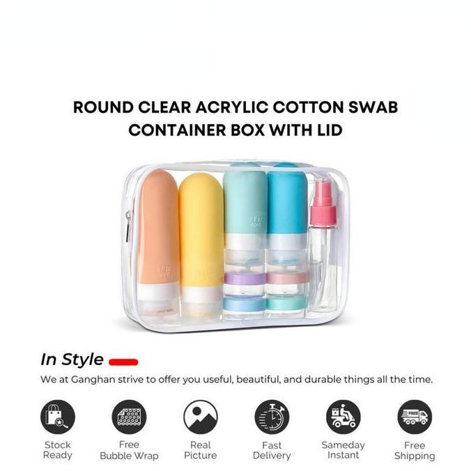 17in1 Set Botol Lotion Shampoo Sabun / Travel Toiletries Kit with PVC Pouch / Botol Sabun Travel / B