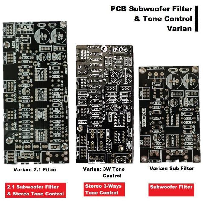 Voce- Pcb Diy Hifi Audio Stereo Filter 2.1/Subwoofer/Tone Control Ic Ne5532