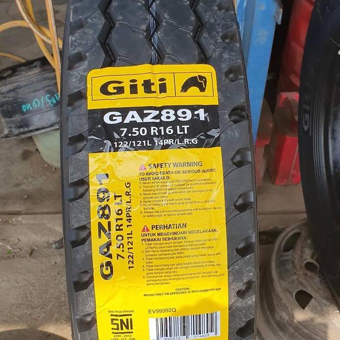 Terlaris Ban Truk Giti 750 R16 Gar891 / 750-16 Radial Kawat / Ban Kawat