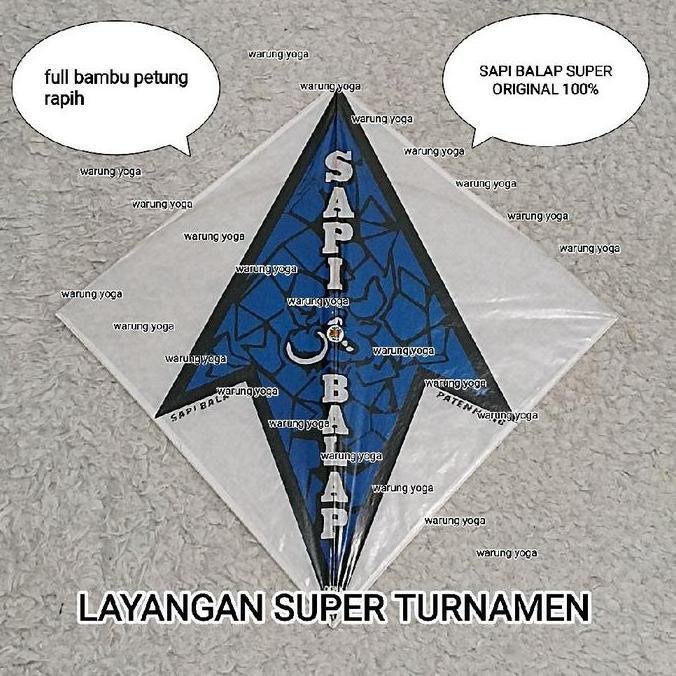 Layangan Sukhoi Super Sapi Balap Turnamen LIMITED EDITION EDISI TERBATAS Kertas Minyak Ukuran 57 cm 