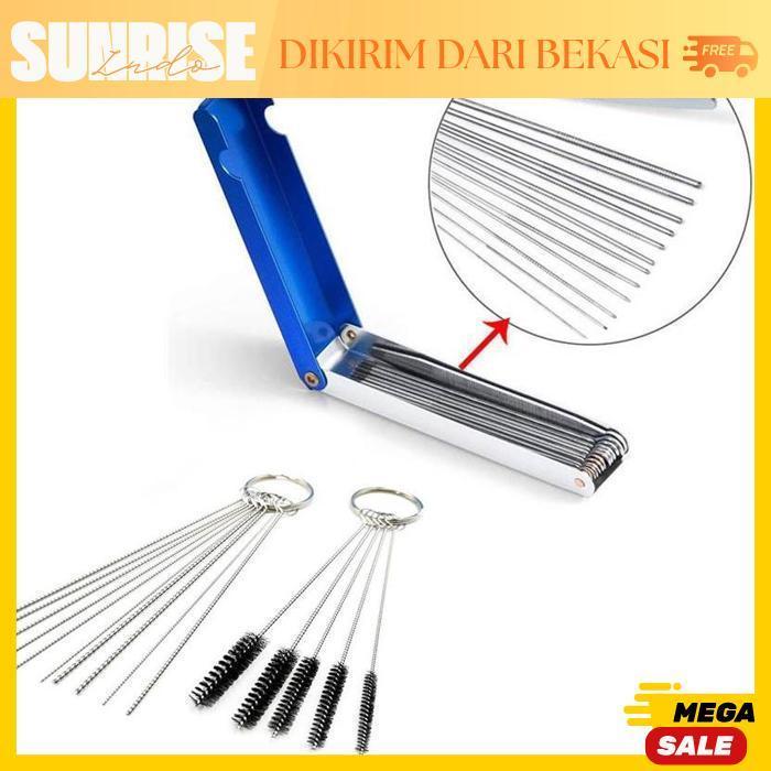 3pcs/Set Tip Cleaner Alat Rojok Pembersih Karburator motor