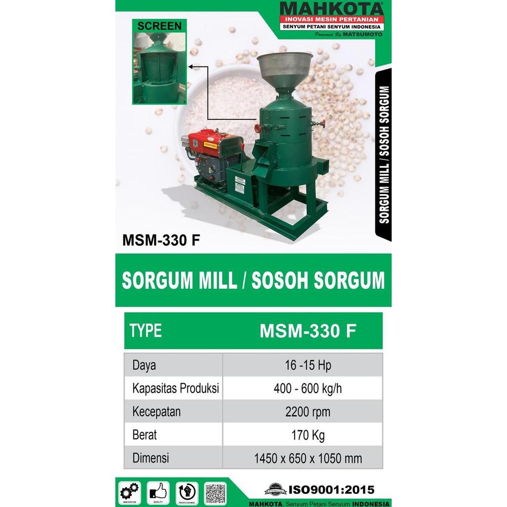Mahkota Mesin Sosoh Sorgum / Sorgum Mill Msm - 330 F