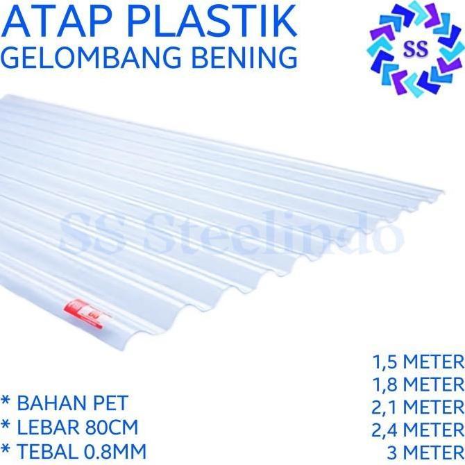 Efni- Atap Asbes / Gelombang Plastik Bening Tebal (Pet 08)