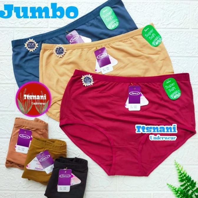 Pilihan - Cd Sorex Jumbo 1248 Super Soft 3-6-12 Pcs | Celana Dalam Wanita Sorek Ukuran Besar Eql Qql
