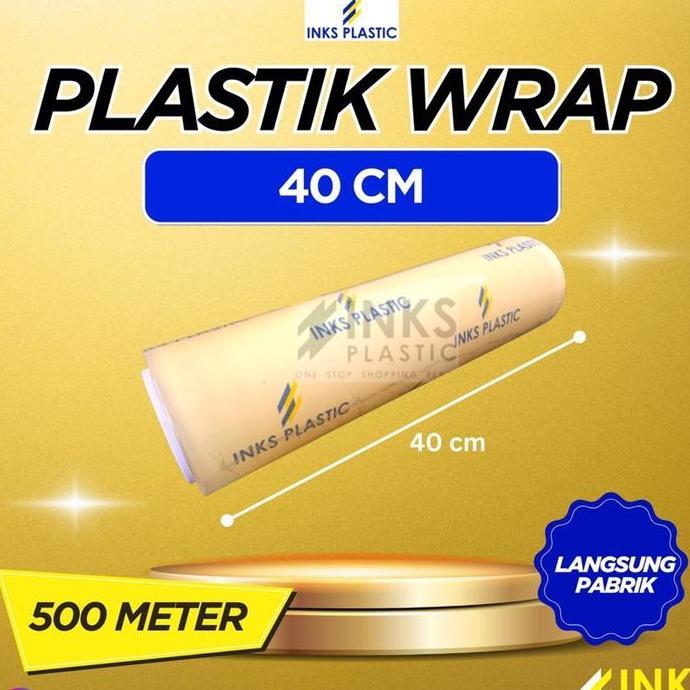 PLASTIK WRAPPING 40 CM ROLL BESAR WRAP PEMBUNGKUS MAKANAN (500 METER)