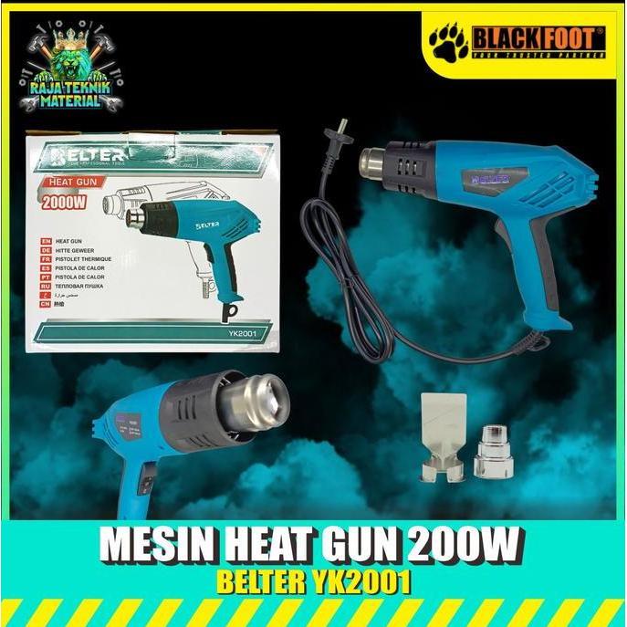[ADA GARANSI] BELTER MESIN HEAT GUN 2000W / HOT GUN BLOWER GUN PANAS MESIN PEMANAS ALAT PASANG STIKE