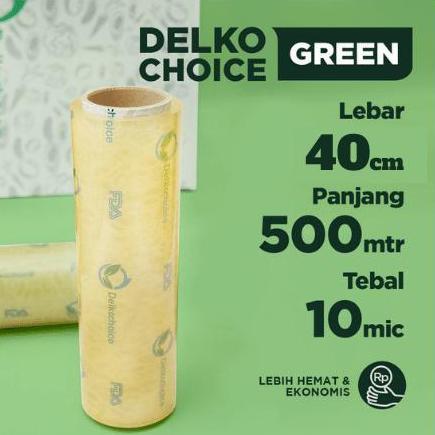 NEW PLASTIK FOOD WRAP / CLING WRAP - DELKOCHOICE GREEN ECONOMICAL 40CM