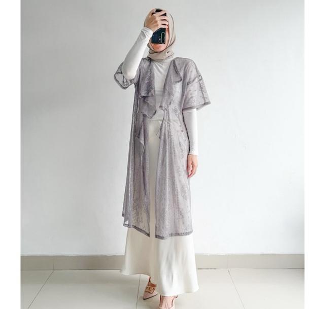 Murah Emikoawa - Outer Lace Brukat Lebaran Brokat Wanita Outer Kondangan Blazer Atasan Wanita Muslim